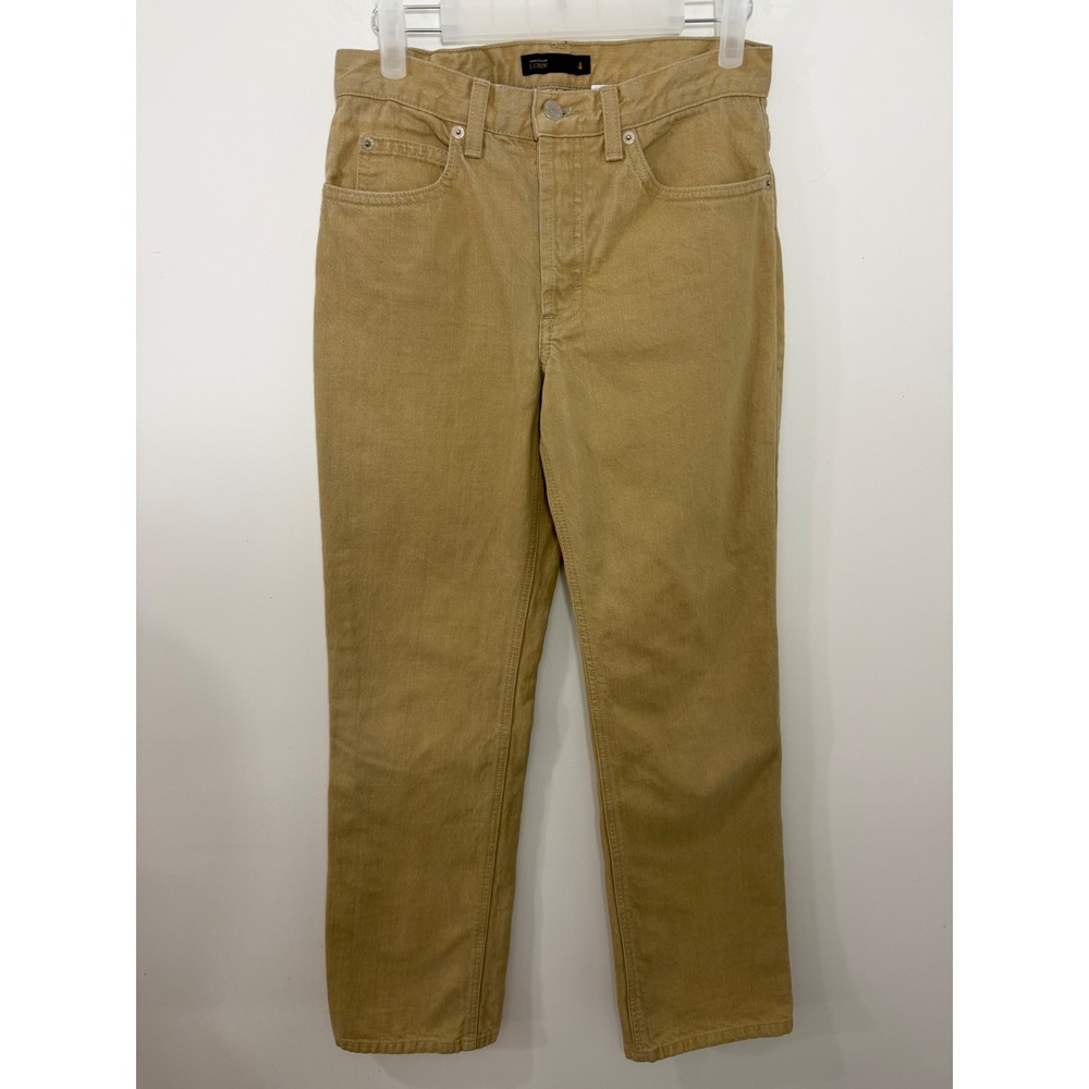 J.Crew Vintage Tan Khaki Straight Leg Cotton Pants Made in USA Style 36572 4